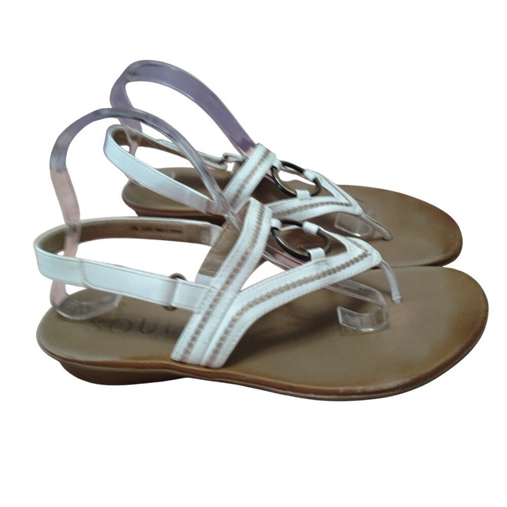 Soul Naturalizer Women’s Size 10M Sunny White Thong Sandals Adjustable Strap